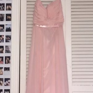 Long pink prom dress